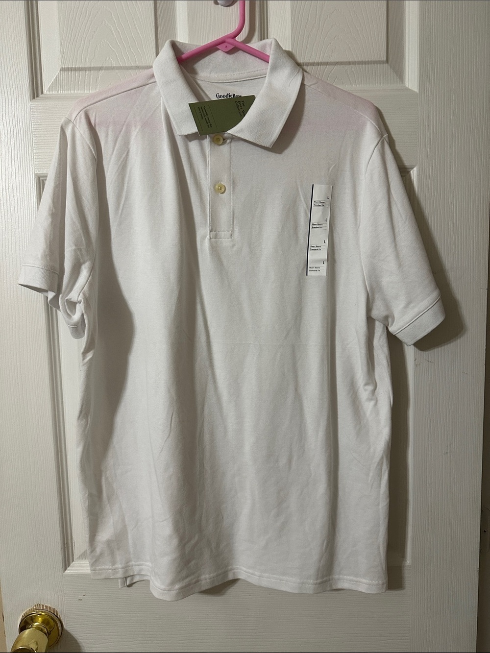Goodfellow & Co White Short-Sleeve Polo Shirt